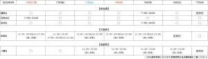 2022年お盆期間中の営業時間等変更のお知らせ